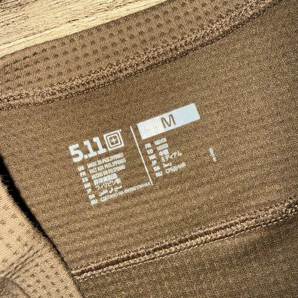 Men’s 5.11 Tactical Long Sleeve Medium Brown Thermal Shirt - Picture 7 of 10